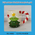 Funny snowman shaped ceramic teapot bulk for christmas ornaments